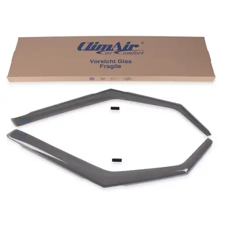 CLIMAIR Windabweiser Regenabweiser f&uuml;r SKODA YETI 5L ab 2009 + ABE rauchgrau 1 Paar vorne