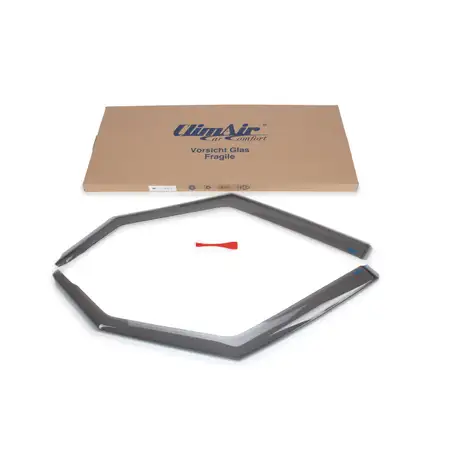 CLIMAIR Windabweiser Regenabweiser f&uuml;r VW Multivan T7 5-T&uuml;rer mit ABE Grau 1 Paar vorne