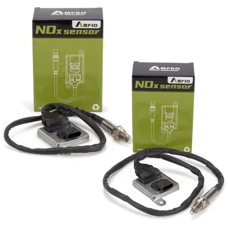 2x AMPRO NOx-Sensor f&uuml;r MERCEDES-BENZ W205 S205 X164 W166 W164 W221