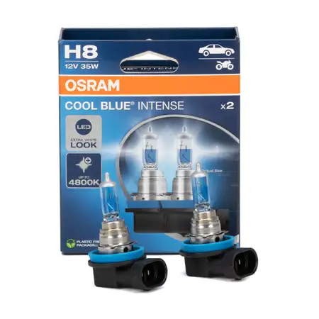 2x OSRAM 64212CBN-2HB Fernscheinwerfer H8 COOL BLUE INTENSE Gl&uuml;hlampe 12V 35W +4800