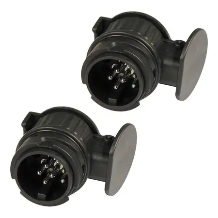 2x KURZ Adapter Kurzadapter Stecker Steckdose Anh&auml;nger Kupplung 13 auf 7 polig