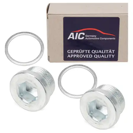 2x AIC &Ouml;lablassschraube N90215404 + 2x Dichtring N0438092 f&uuml;r VAG 6-/7-Gang