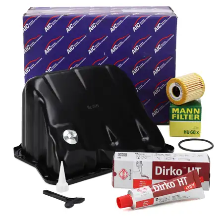 AIC Oil Pan + MANN Oil Filter + DIRKO HT for SMART 450, 451, 452 0.6, 0.7, 0.8 CDI