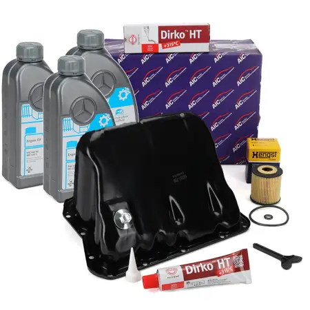 AIC &Ouml;lwanne HENGST &Ouml;lilter Dichtmasse + 3L ORIGINAL 5W40 Motor&ouml;l f&uuml;r SMART 450 451 0.6 0.7