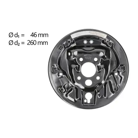 AIC Abdeckblech Bremstrommel f&uuml;r SKODA Octavia 1 Roomster hinten links 1J0609425C