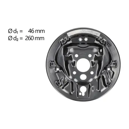 AIC Abdeckblech Bremstrommel f&uuml;r SKODA Octavia 1 Roomster hinten rechts 1J0609426C