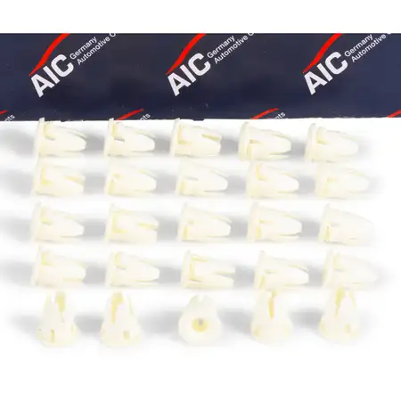 AIC Clip Zierleiste Blende Satz 25 St. f&uuml;r MERCEDES W202 W203 W204 W210 W212 Vito W638