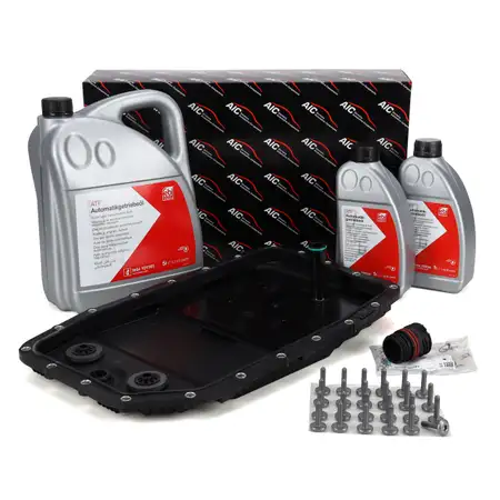 AIC Getriebe&ouml;lwanne GA6HP26Z + 7L febi Getriebe&ouml;l f&uuml;r BMW E90-93 E60 E61 E63 E64 E65 X3 X5