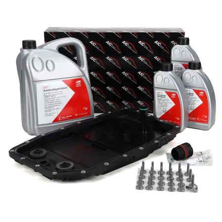 AIC Getriebe&ouml;lwanne GA6HP26Z + 8L febi Getriebe&ouml;l f&uuml;r BMW E90-93 E60 E61 E63 E64 E65 X3 X5