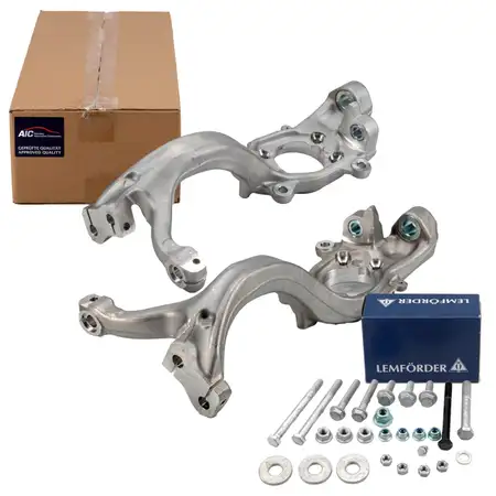 2x AIC Achsschenkel Radlagergeh&auml;use 92MM + LEMF&Ouml;RDER Schraubensatz f&uuml;r AUDI A6 S6 4F vorne