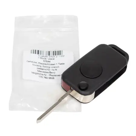 AIC Key Housing + Key Blank (1-Button) for MERCEDES W168, W202, W210 414 1687601006