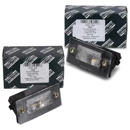 2x AIC Kennzeichenleuchte Nummernschildleuchte + C5W Gl&uuml;hlampe f&uuml;r AUDI A3 8L1 A4 B5 Avant