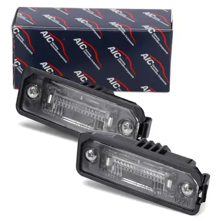 2x AIC Kennzeichenleuchte + W5W Gl&uuml;hlampe f&uuml;r VW Golf 5 1K1 Passat CC B6 Eos 3D0943021A