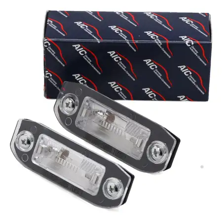 2x AIC Kennzeichenleuchte + Gl&uuml;hlampe f&uuml;r VOLVO C70 S40 S60 S80 V50 V60 V70 XC60 XC70 XC90