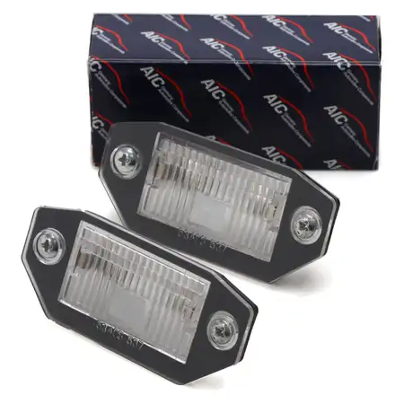 2x AIC 53408 Kennzeichenleuchte + W5W Gl&uuml;hlampe f&uuml;r FORD Mondeo 3 MK3 1114974/1341810