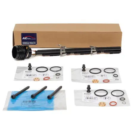 AIC Leitungssatz Pumpe D&uuml;se + 3x Schraube + 3x BOSCH Dichtungssatz f&uuml;r VW 6N2 9N 1.4 TDI