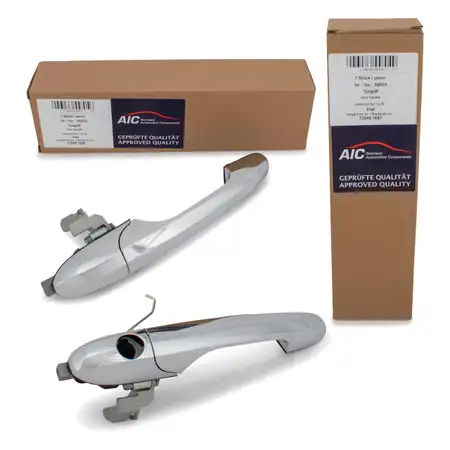 2x AIC CHROM T&uuml;rgriff Fahrzeugt&uuml;r f&uuml;r ABARTH/FIAT 500/C 312_ 500L 500X vorne au&szlig;en