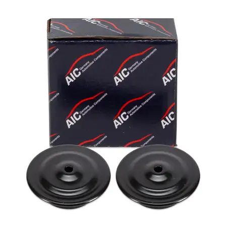 2x AIC Federteller Federblech Federauflage f&uuml;r VW Golf 2 3 Jetta 2 Vento hinten 191512113