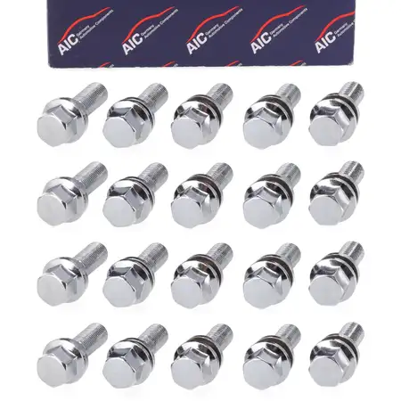 20x AIC 75949 Radschraube M14x1,5 f&uuml;r VOLVO S60 S80 S90 V60 V70 V90 XC40 XC60 XC70 XC90