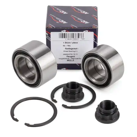 2x AIC 57658 Radlagersatz f&uuml;r CITROEN C1 1 2 PEUGEOT 107 108 TOYOTA Aygo B1 B4 IQ vorne