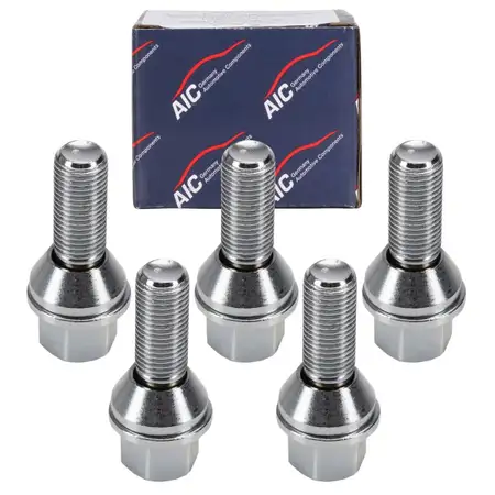 5x AIC Radschrauben M14x1,5 f&uuml;r VOLVO C40 S60 1 2 3 S80 1 2 XC40 XC60 1 2 V70 V90 XC90