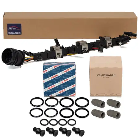 AIC Anschlussleitung Pumpe-D&uuml;se BOSCH Dichtungen Schrauben f&uuml;r VW Golf 5 A3 A4 A6 2.0 TDI