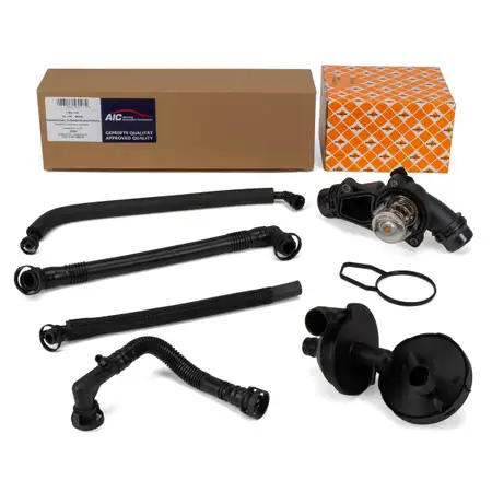 NRF Thermostat + AIC Rep.-Satz Kubelgeh&auml;useentl&uuml;ftung f&uuml;r BMW E46 E39 E60 E65 X3 M52 M54
