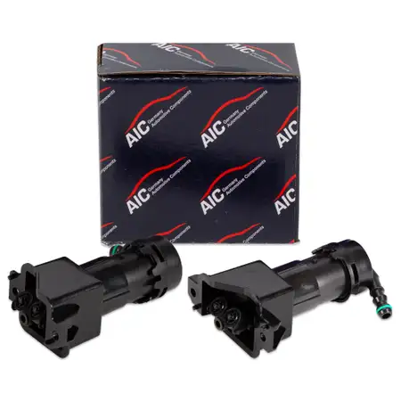 2x AIC Waschwasserd&uuml;se Scheinwerferwaschanlage f&uuml;r AUDI A6/Avant 4F C6 ab 10.2008 vorne