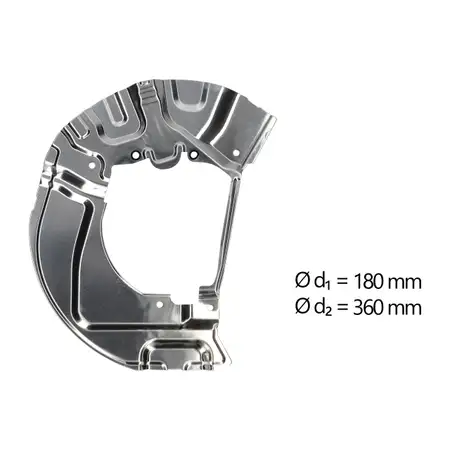 AIC Abdeckblech Ankerblech Bremsscheibe f&uuml;r BMW 5er E60 E61 vorne rechts 34116767648