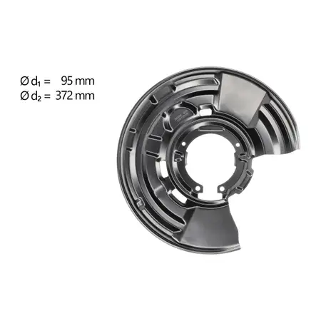 AIC Abdeckblech Bremsscheibe f&uuml;r BMW F20 F21 F30 F31 F22 F32 F36 hinten links 34216792243