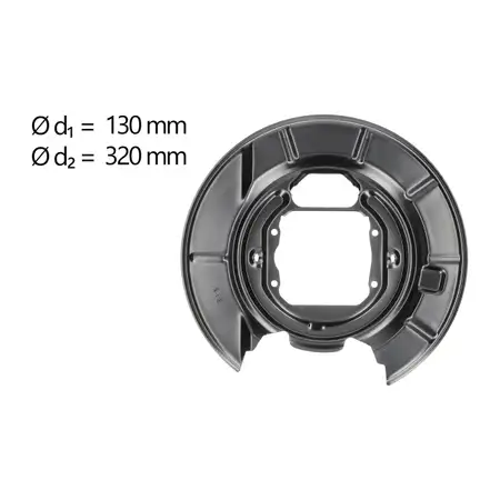 AIC Abdeckblech Ankerblech Bremsscheibe f&uuml;r BMW 5er E39 Touring hinten rechts 34211162776