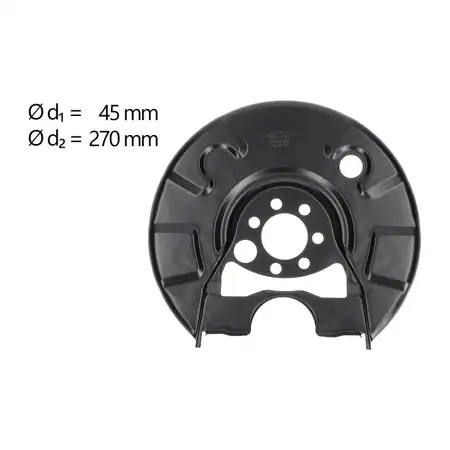 AIC Abdeckblech Ankerblech f&uuml;r VW Golf 2 3 Passat SEAT Ibiza 2 hinten links 191615611D