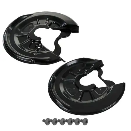 2x AIC Spritzblech Bremsscheibe + Schrauben f&uuml;r VW Golf 5 6 Touran AUDI 8P 2 hinten