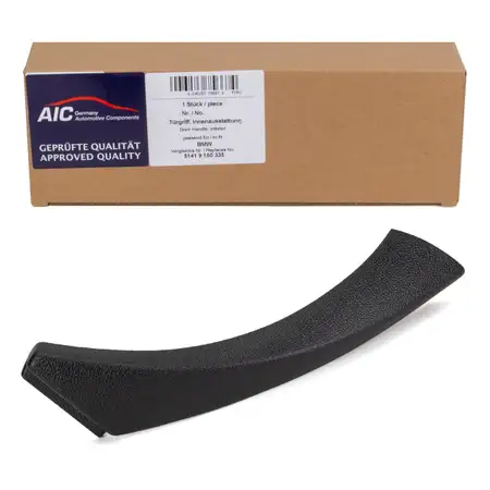 AIC 75667 Spange T&uuml;rgriff Zuziehgriff Schwarz f&uuml;r BMW 3er E90 E91 E92 links 51419150335