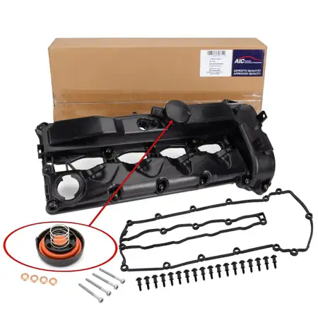 AIC Valve Cover Gasket, Screw, and Nozzle Holder for Mercedes W204, W205, W212, W166, OM651
