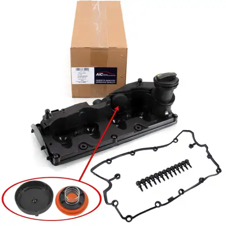 AIC 73990 Ventildeckel + Dichtung f&uuml;r VW Multivan Transporter T5 T6 2.0 TDI 03L103469G
