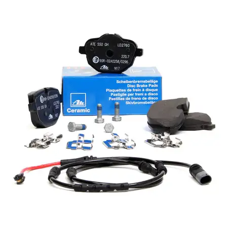 ATE Ceramic Bremsbel&auml;ge + Warnkontaktsensor f&uuml;r BMW 5er Touring 520-530i 518-530d hinten