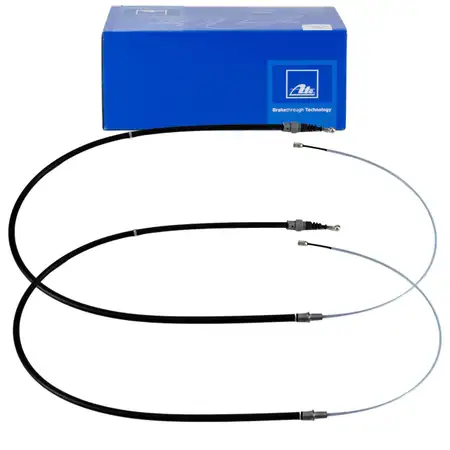 2x ATE Bremsseil Feststellbremse f&uuml;r VW Polo 9N SEAT Ibiza 3 SKODA 1 2 hinten 6Q0609721K