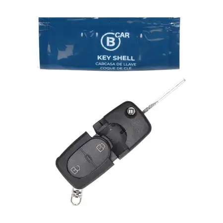 B CAR Schl&uuml;sselgeh&auml;use + Schl&uuml;sselrohling 2-Tasten f&uuml;r VW Golf 4 Passat B5 Octavia 1 Fabia