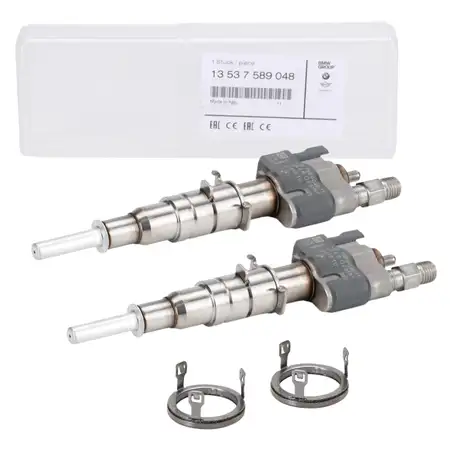2x ORIGINAL BMW Einspritzd&uuml;se + W&auml;rmeschutzscheibe E81-88 E90-93 E60 E61 F10 F11 N43 N53
