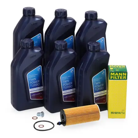 6L ORIGINAL 5W30 Motor&ouml;l + MANN &Ouml;lfilter f&uuml;r BMW 1er 2er 3er 4er 5er 6er 7er X3 X4 X5