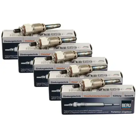 5x BERU GN857 0100226173 Gl&uuml;hkerze f&uuml;r AUDI 100 C2 C3 C4 VW T4 2.4 D N10213001