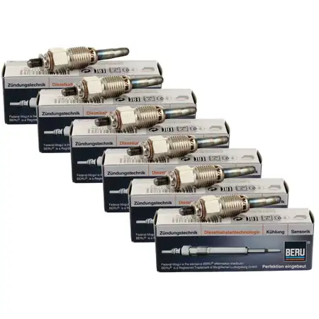6x BERU GN857 0100226173 Gl&uuml;hkerze f&uuml;r VOLVO 240 740 760 940 960 VW LT 1 2.4 D/TD