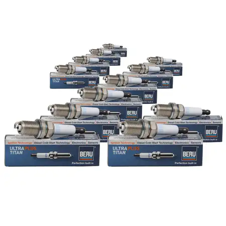 12x BERU UPT2 ULTRA PLUS TITAN Z&uuml;ndkerze f&uuml;r AUDI BMW FORD MERCEDES OPEL PORSCHE VW