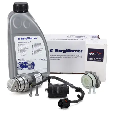 BORGWARNER Pumpe Haldex Vorladepumpe + &Ouml;lfilter + 850ml &Ouml;l f&uuml;r VW Golf 6 Passat B7 T5 T6
