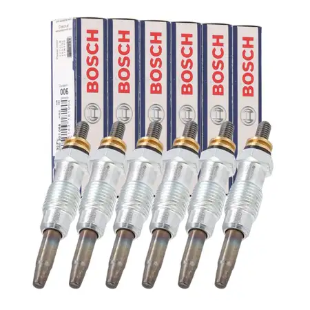 6x BOSCH 0250201055 Glow Plug for MERCEDES W124, W463, W140 300D, 350D, OM603, 0011591701