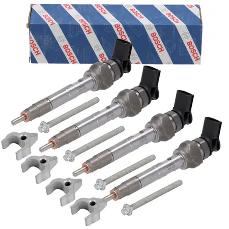 4x BOSCH Einspritzd&uuml;se + Halterung f&uuml;r BMW F40 F44-46 G20 G30 X1 X2 X3 MINI F54 F60 B47