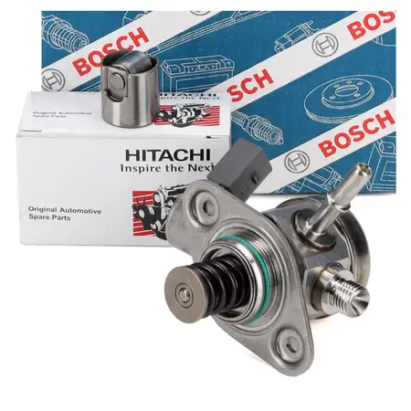 BOSCH High-Pressure Pump + HITACHI Plunger for Cayenne 92A, PORSCHE Macan, Panamera 970, 3.0, 3.6