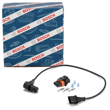 BOSCH 0261210205 Kurbelwellensensor Drehzahlsensor + Adapter f&uuml;r PORSCHE 964 993 ab 1990