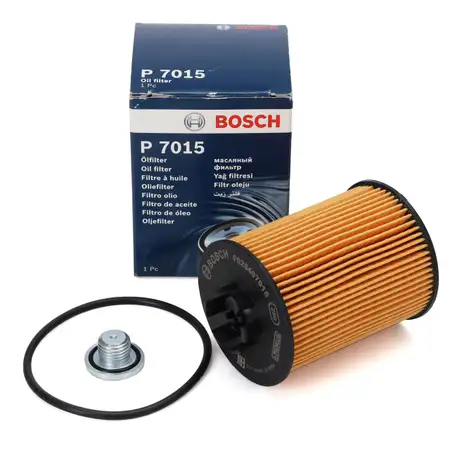 BOSCH F026407015 &Ouml;lfilter + Schraube f&uuml;r OPEL Astra G H Corsa B C D Meriva A B 1.0-1.4